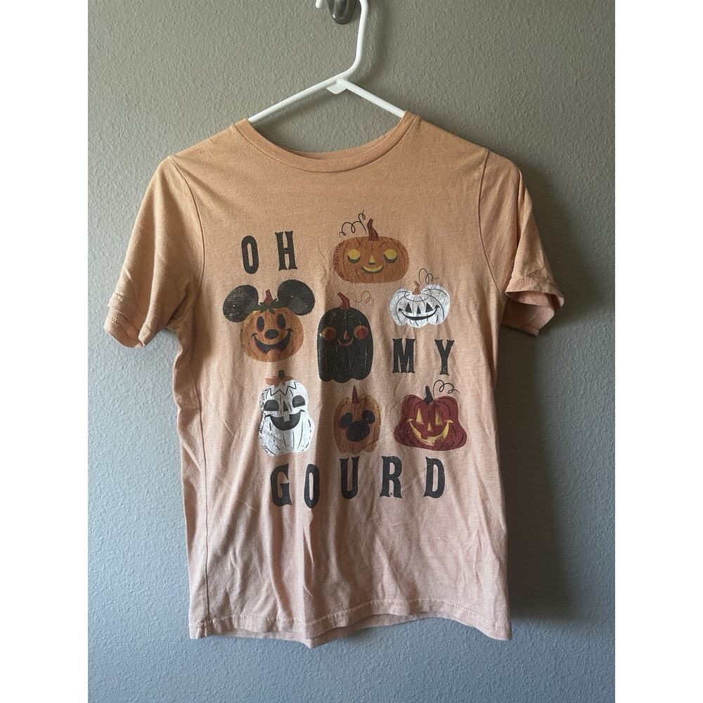 Disney Parks Oh My Gourd Halloween Mickey Mouse Shirt Kids Youth Size Large